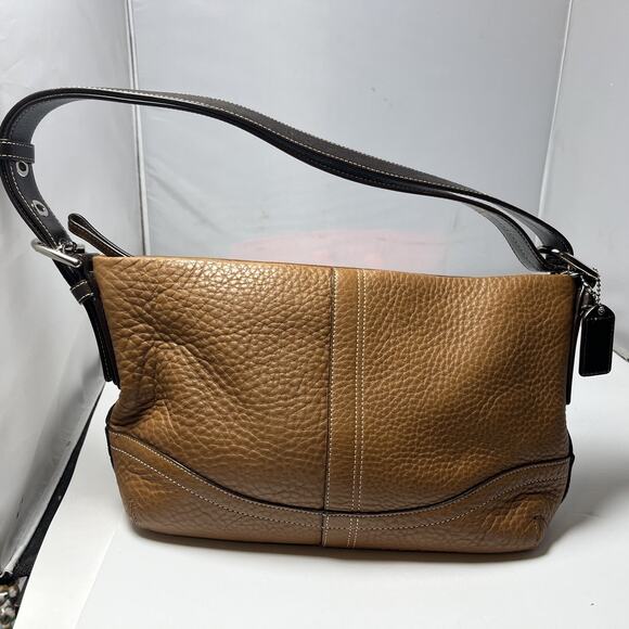 Coach Leather Baguette - Soho C-0782 F 10942 - Y2K Hobo Satchel Boho Carmel Tan - Picture 1 of 13